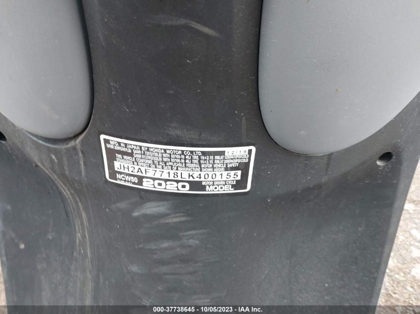 2020 HONDA NCW50 JH2AF7718LK400155