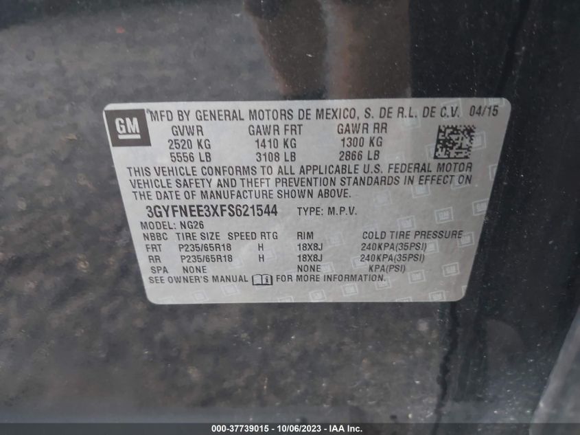 2015 CADILLAC SRX LUXURY COLLECTION - 3GYFNEE3XFS621544