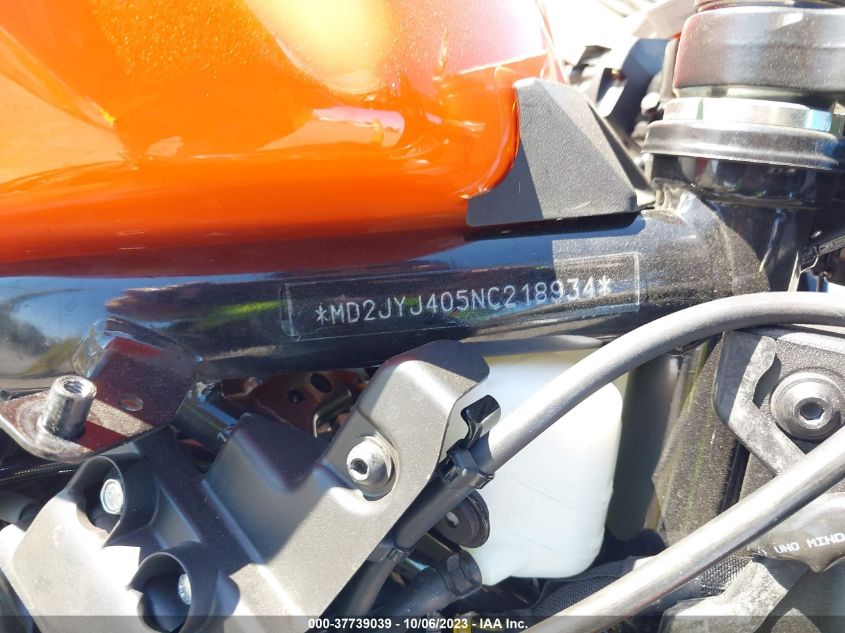 2022 KTM 390 RC MD2JYJ405NC218934
