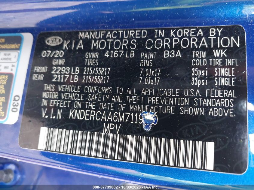 2021 KIA SELTOS EX - KNDERCAA6M7119110