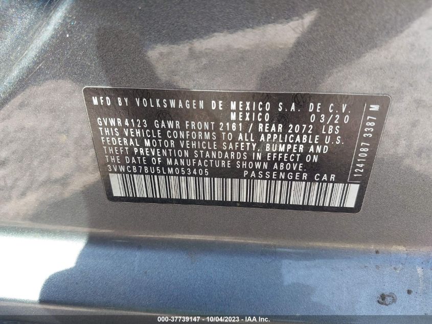 2020 VOLKSWAGEN JETTA S/SE/R-LINE - 3VWCB7BU5LM053405