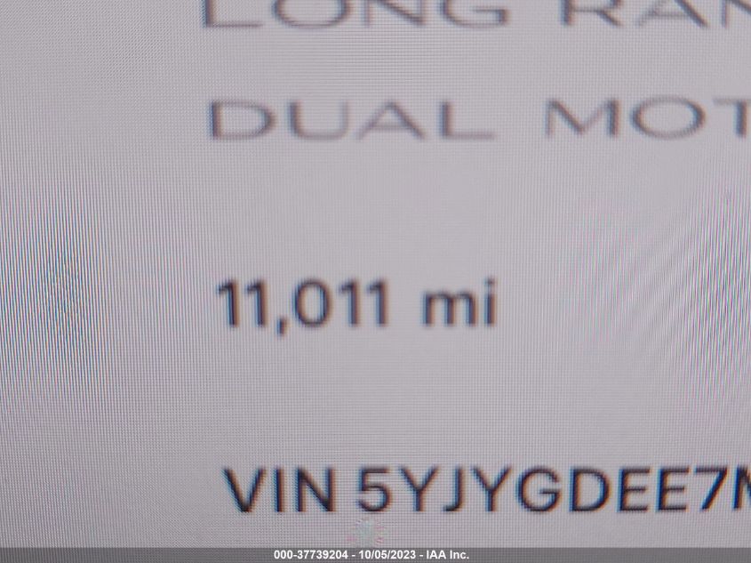 2021 TESLA MODEL Y LONG RANGE - 5YJYGDEE7MF195757