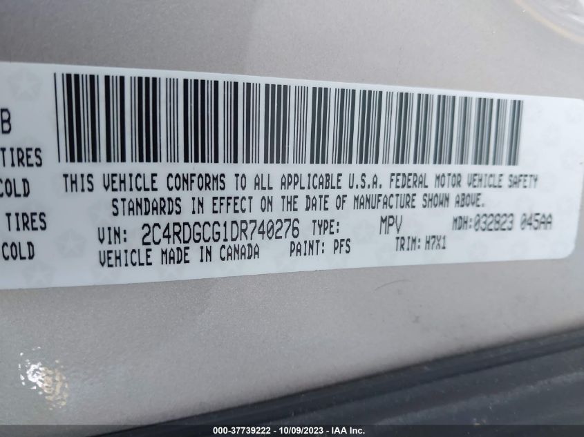 2013 DODGE GRAND CARAVAN SXT - 2C4RDGCG1DR740276