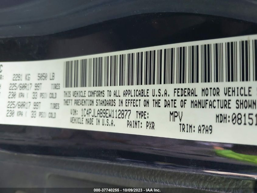2014 JEEP CHEROKEE SPORT - 1C4PJLAB9EW112877