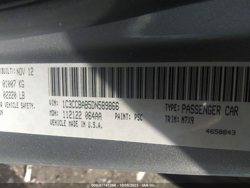 2013 CHRYSLER 200 LX - 1C3CCBAB5DN589866