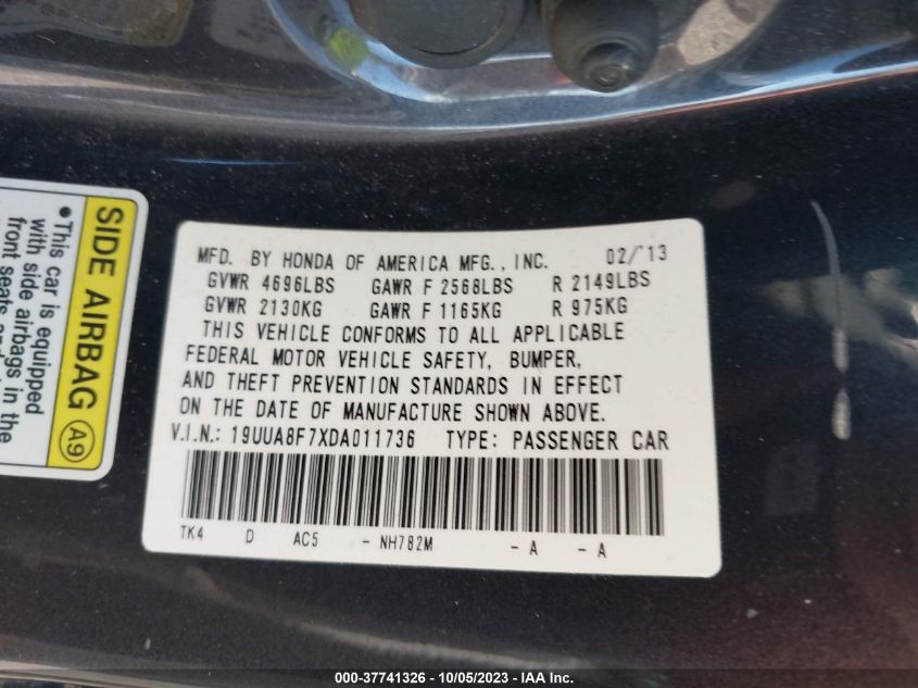 2013 ACURA TL ADVANCE - 19UUA8F7XDA011736
