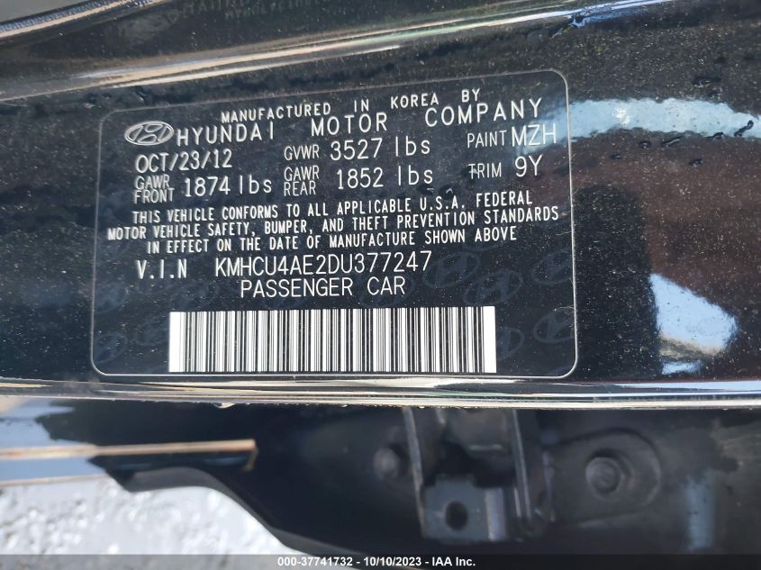 2013 HYUNDAI ACCENT GLS - KMHCU4AE2DU377247