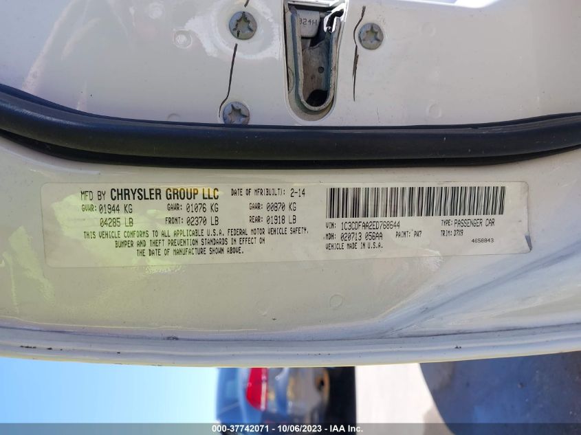 2014 DODGE DART SE - 1C3CDFAA2ED768644