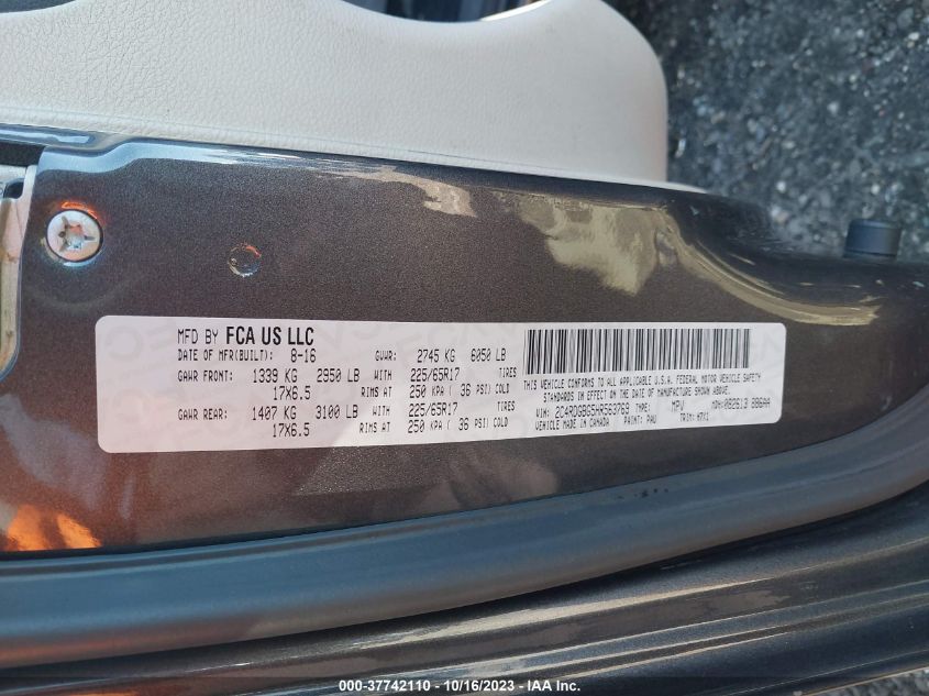 2017 DODGE GRAND CARAVAN SE - 2C4RDGBG5HR563769