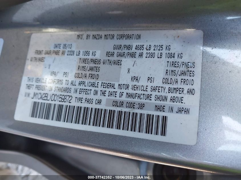 2013 MAZDA MAZDA5 SPORT - JM1CW2BLXD0159872