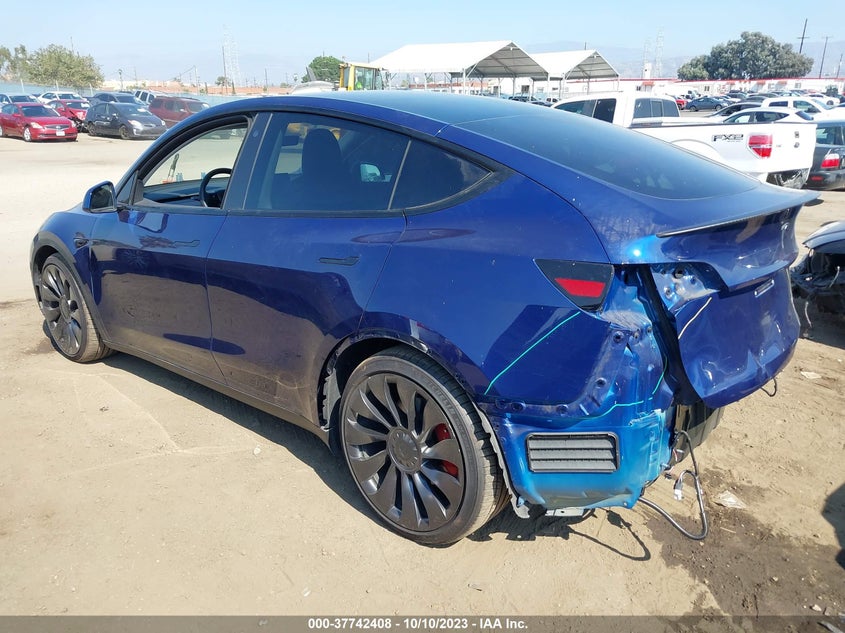 VIN 7SAYGDEF7NF491665 2022 TESLA MODEL Y PERFORMANCE