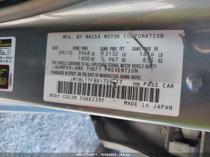 2013 MAZDA MAZDA3 I SV - JM1BL1TF8D1726257