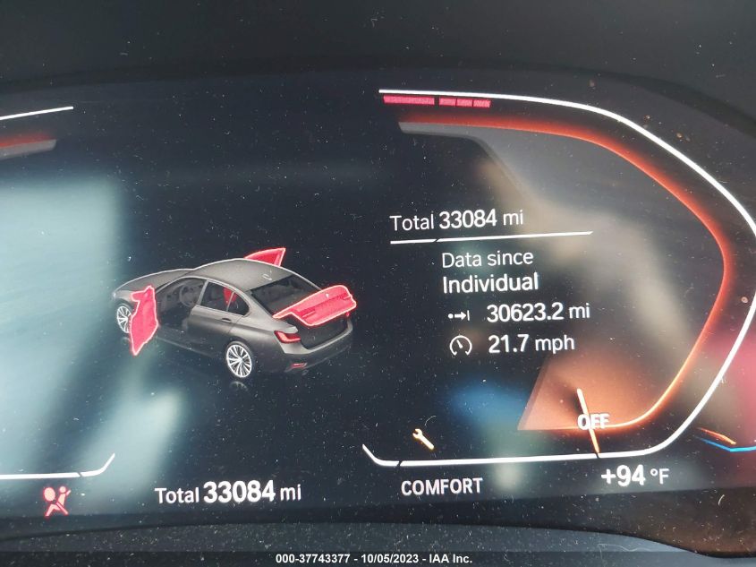 2019 BMW 330I XDRIVE WBA5R7C52KAJ83780