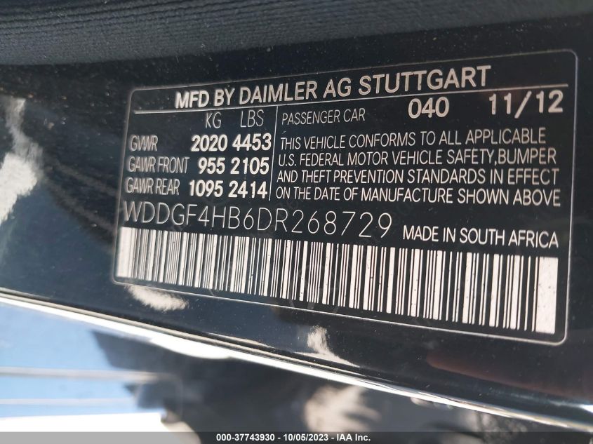 2013 MERCEDES-BENZ C 250 SPORT/LUXURY - WDDGF4HB6DR268729