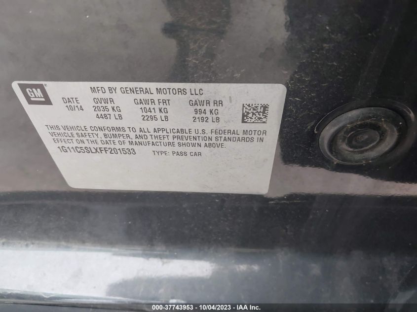 2015 CHEVROLET MALIBU LT - 1G11C5SLXFF201533