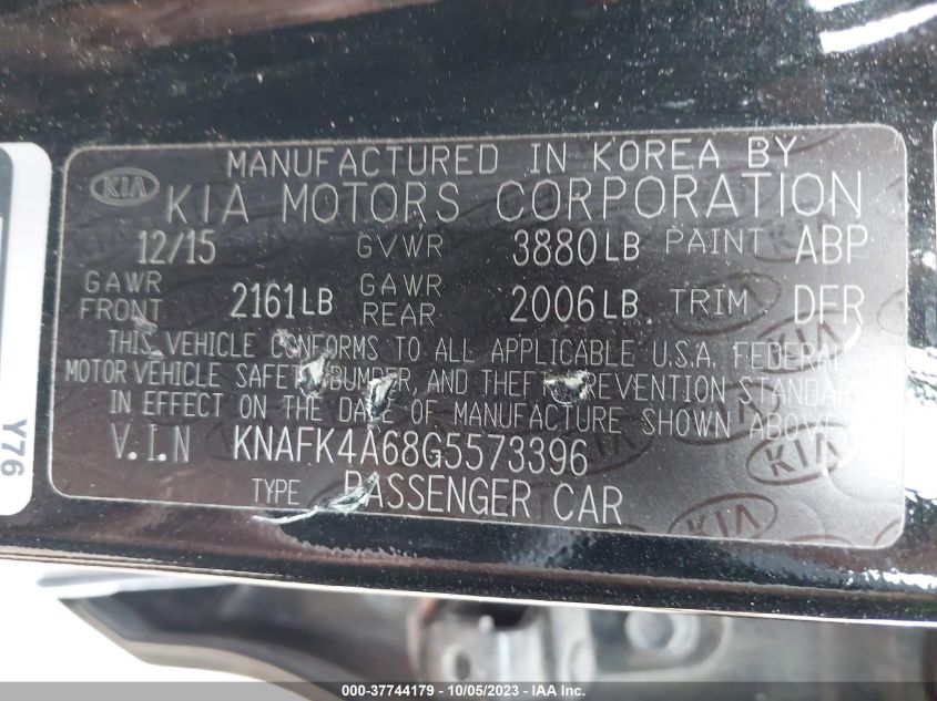 2016 KIA FORTE LX - KNAFK4A68G5573396