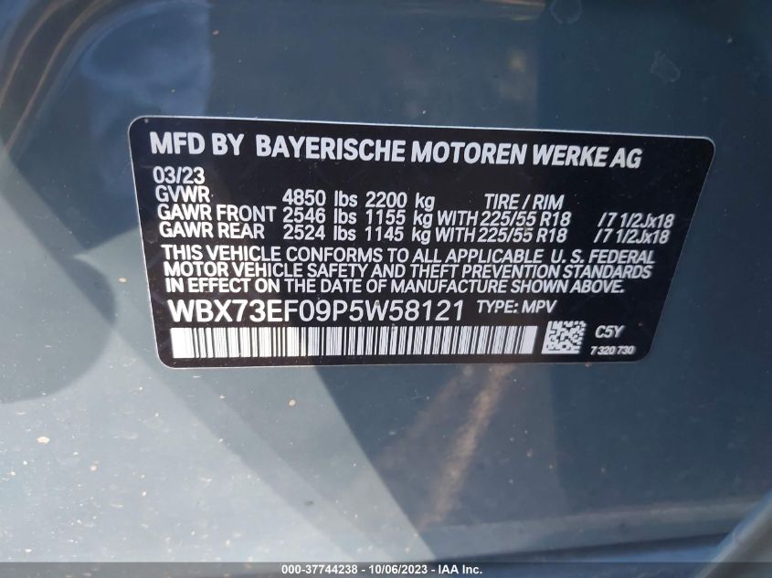 VIN WBX73EF09P5W58121 2023 BMW X1 XDRIVE28I