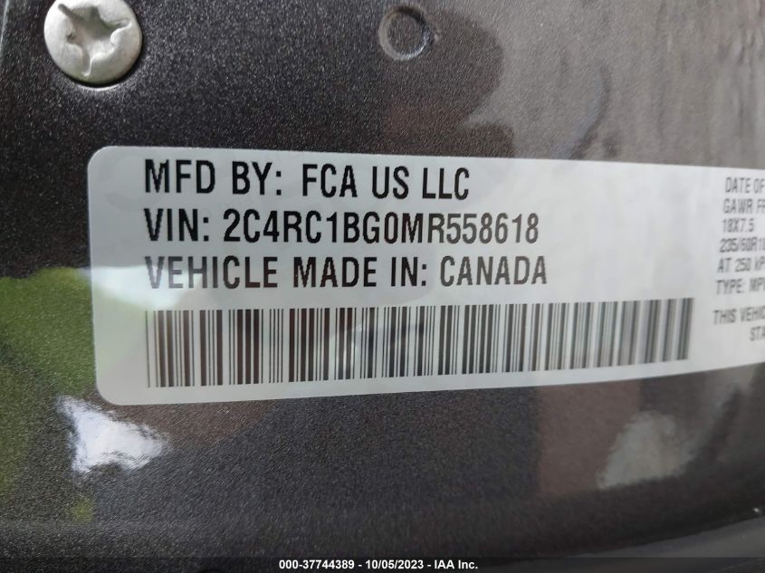 2C4RC1BG0MR558618 Chrysler Pacifica TOURING L 9