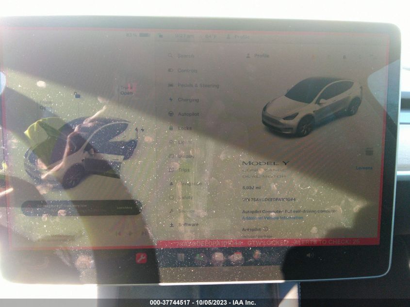 2023 TESLA MODEL Y LONG RANGE - 7SAYGDEE0PA101044