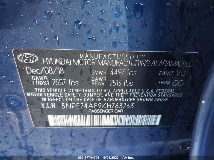 2019 HYUNDAI SONATA SE - 5NPE24AF9KH763263