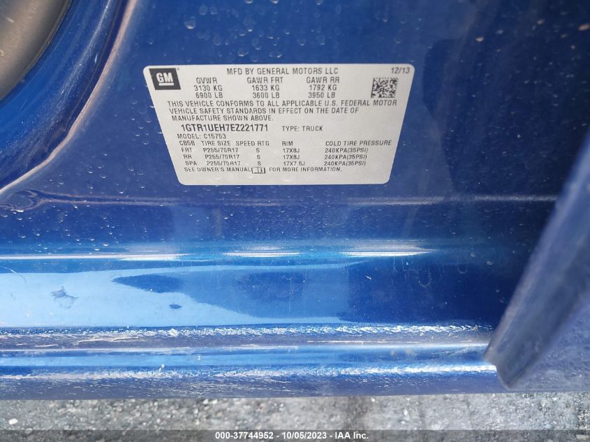 2014 GMC SIERRA 1500 SLE - 1GTR1UEH7EZ221771