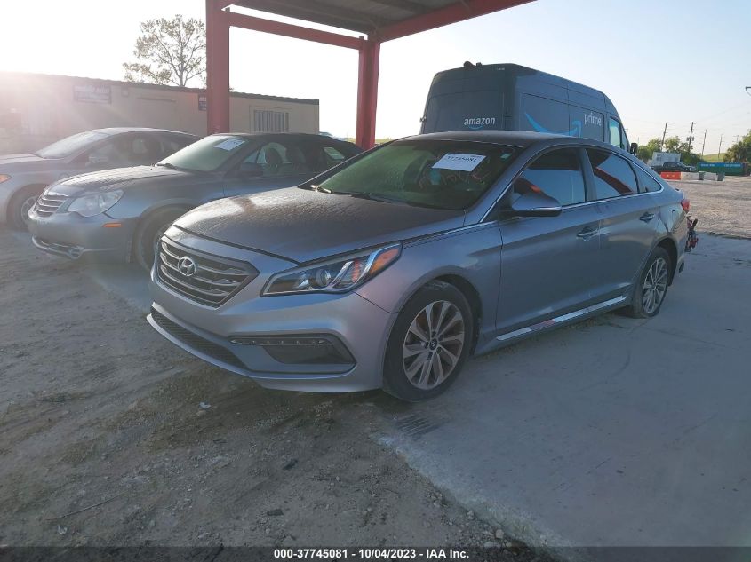 2015 HYUNDAI SONATA 2.4L SPORT - 5NPE34AF7FH043009