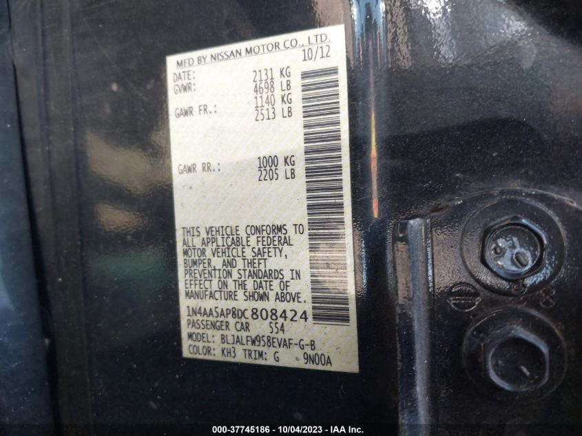 2013 NISSAN MAXIMA 3.5 SV - 1N4AA5AP8DC808424