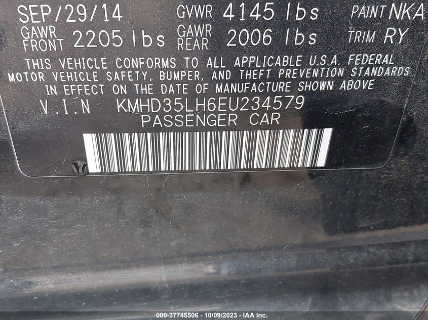 2014 HYUNDAI ELANTRA GT - KMHD35LH6EU234579