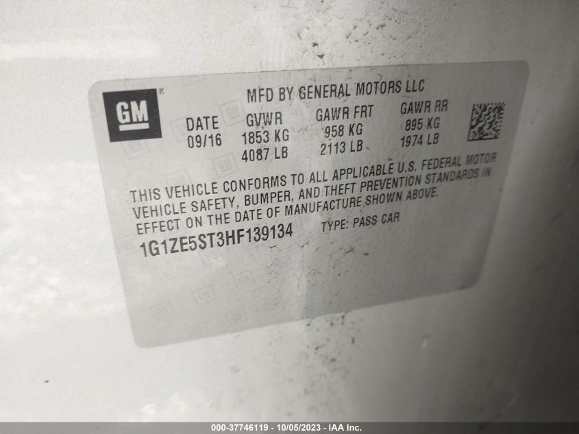 2017 CHEVROLET MALIBU LT - 1G1ZE5ST3HF139134
