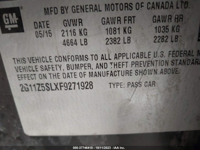 2015 CHEVROLET IMPALA LS - 2G11Z5SLXF9271928