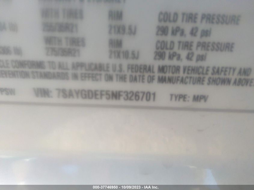 2022 TESLA MODEL Y - 07SAYGDEF5NF32670