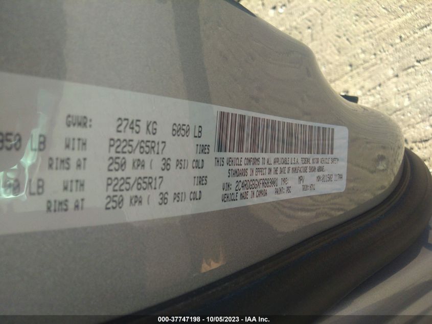 2015 DODGE GRAND CARAVAN SE - 2C4RDGBGXFR683001