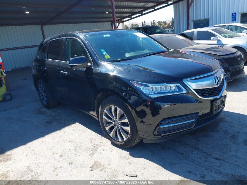 2016 ACURA MDX W/TECH/W/TECH - 5FRYD4H40GB018286