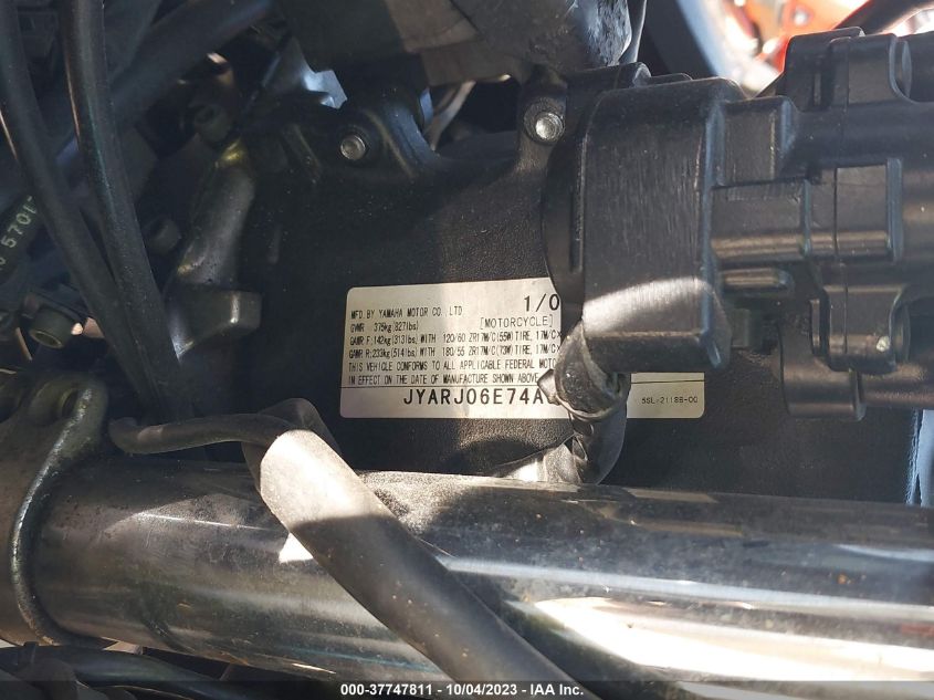 2004 YAMAHA YZFR6 L JYARJ06E74A017459