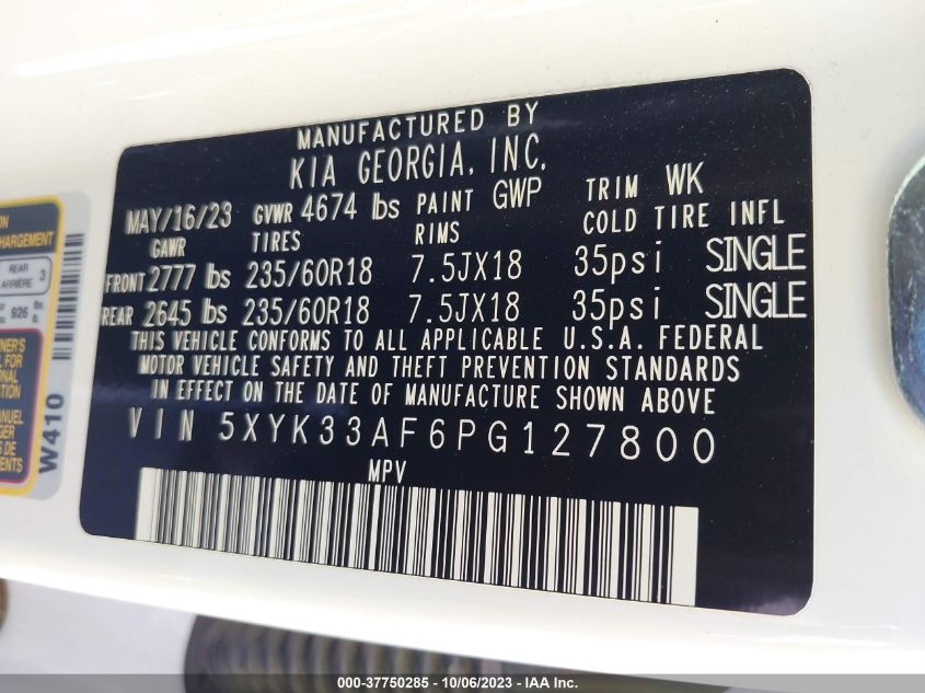 2023 KIA SPORTAGE EX - 5XYK33AF6PG127800