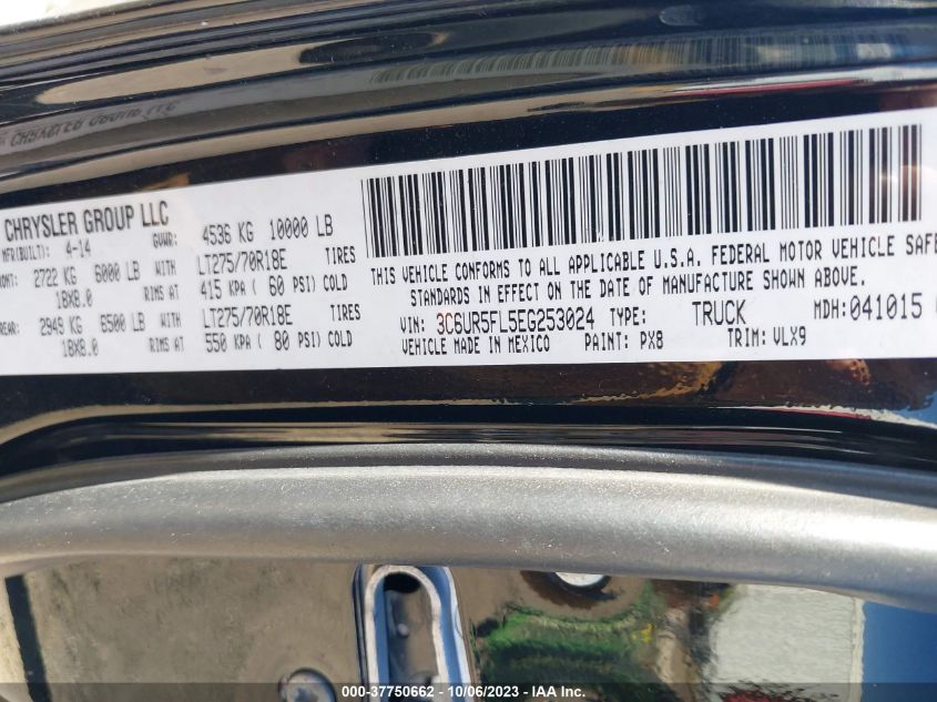 2014 RAM 2500 LARAMIE - 3C6UR5FL5EG253024
