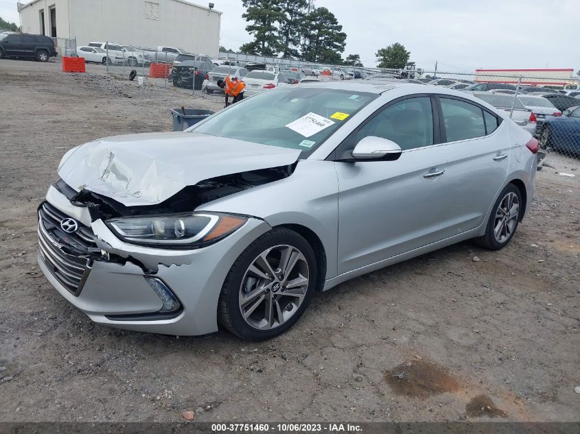 2017 HYUNDAI ELANTRA LIMITED - 5NPD84LF9HH114644