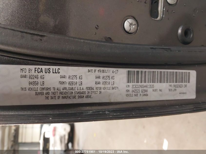 2017 DODGE CHALLENGER SXT - 2C3CDZAG5HH613535