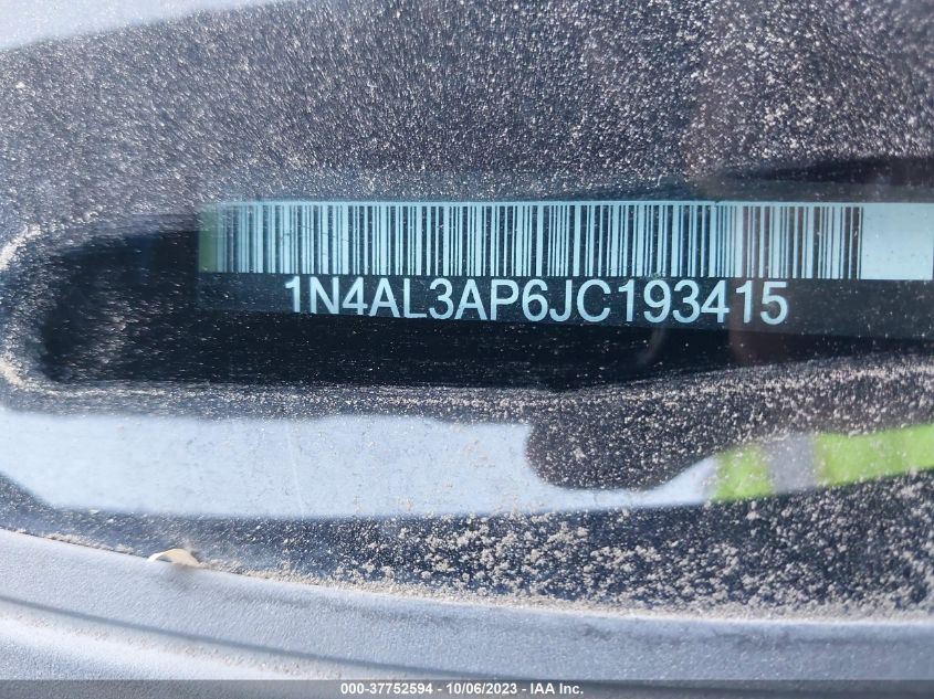 2018 NISSAN ALTIMA 2.5/S/SV/SL/SR - 1N4AL3AP6JC193415