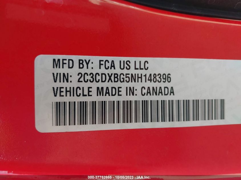 2022 DODGE CHARGER SXT - 2C3CDXBG5NH148396