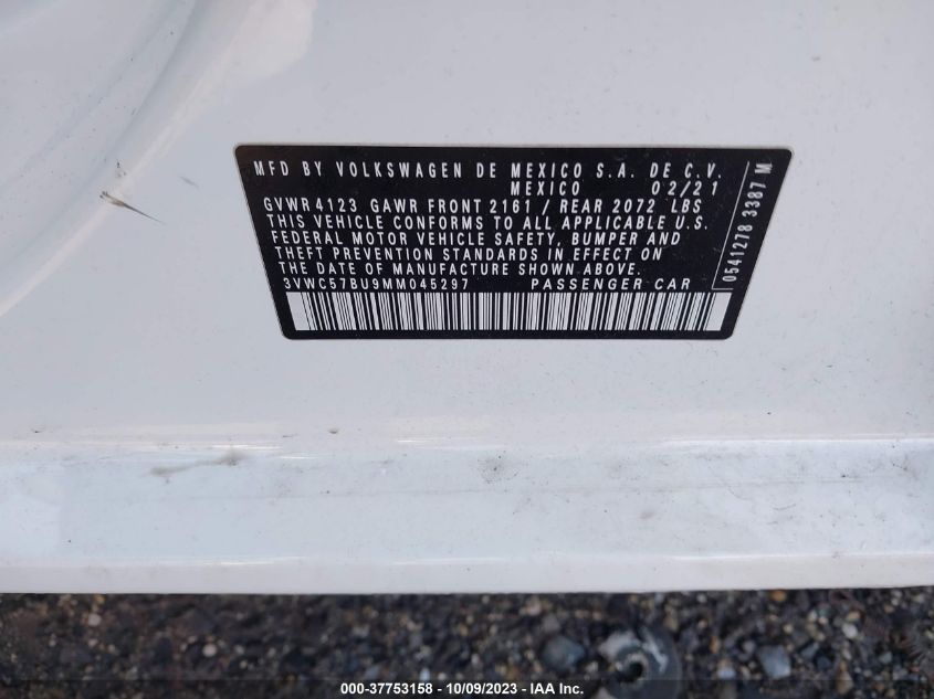 2021 VOLKSWAGEN JETTA S/SE/R-LINE - 3VWC57BU9MM045297