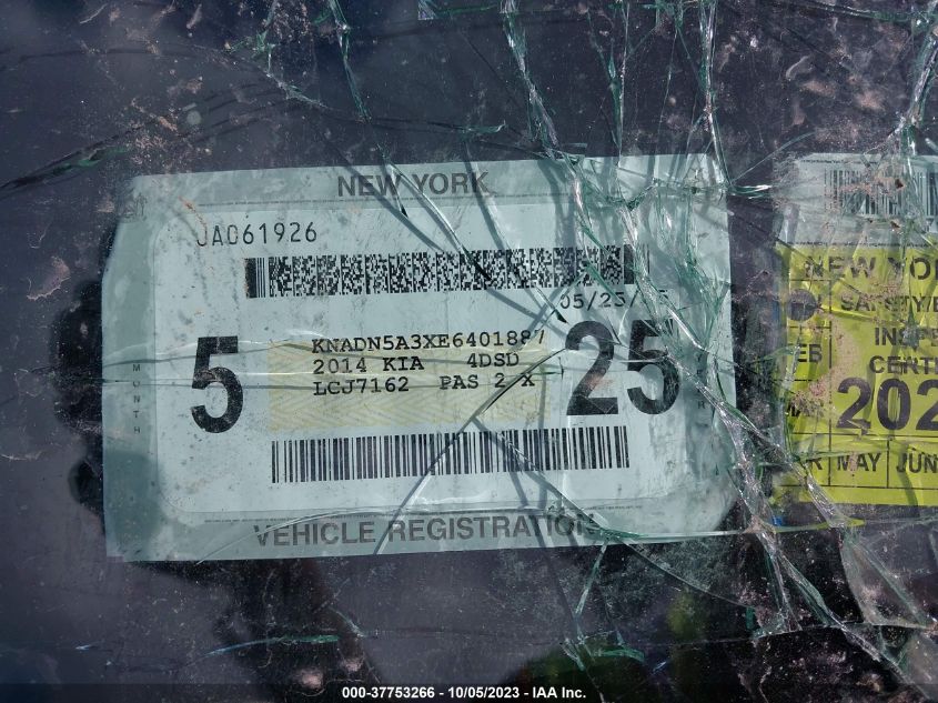 2014 KIA RIO EX - KNADN5A3XE6401887