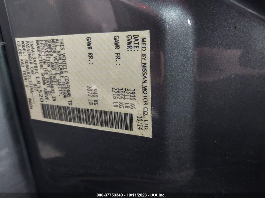 2015 NISSAN ALTIMA 2.5 SV - 1N4AL3AP8FC185520