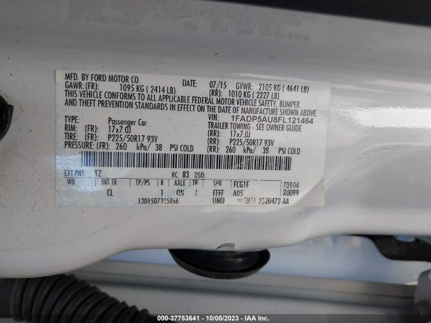 2015 FORD C-MAX HYBRID SE - 1FADP5AU8FL121464