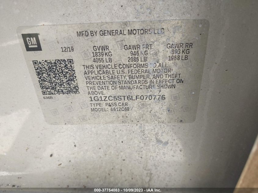 2020 CHEVROLET MALIBU LS - 1G1ZC5ST6LF070776