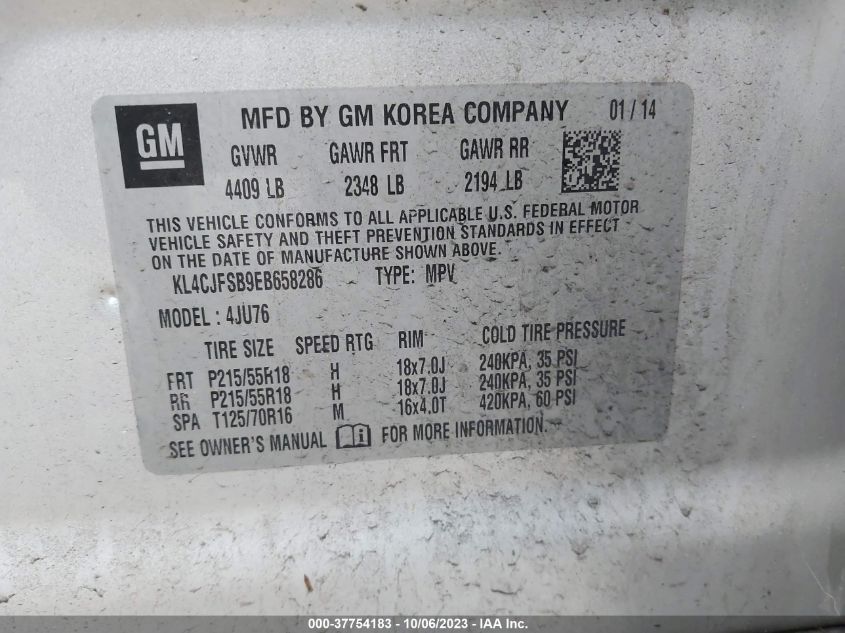 2014 BUICK ENCORE CONVENIENCE - KL4CJFSB9EB658286