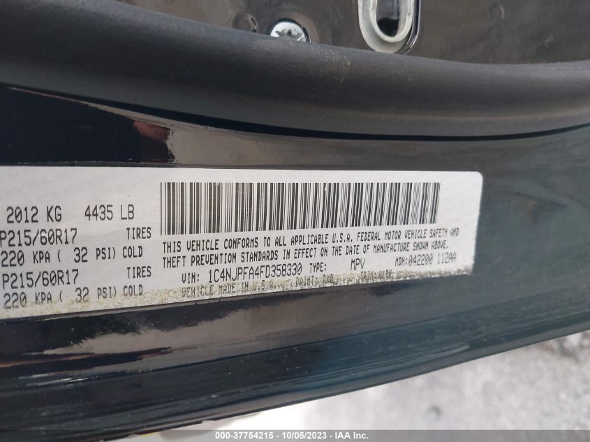 2015 JEEP PATRIOT HIGH ALTITUDE EDITION - 1C4NJPFA4FD358330