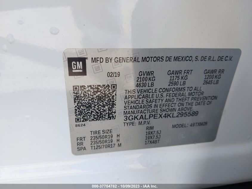 2019 GMC TERRAIN SLT - 3GKALPEX4KL295589