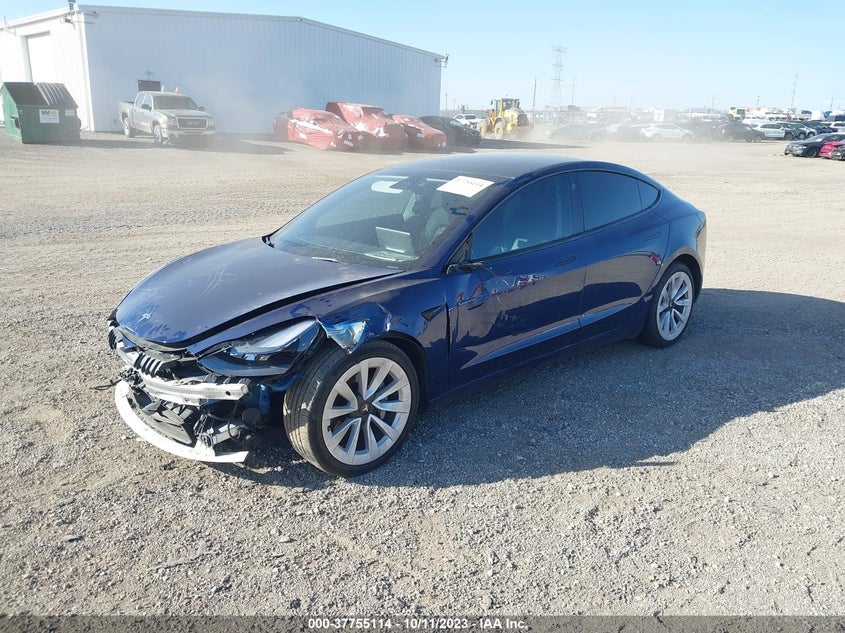 VIN 5YJ3E1EB2NF114685 2022 TESLA MODEL 3 LONG RANGE