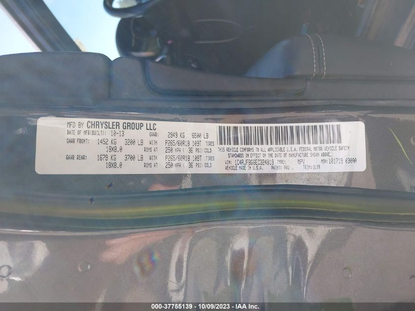 2014 JEEP GRAND CHEROKEE LIMITED - 1C4RJFBG6EC324819